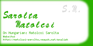 sarolta matolcsi business card